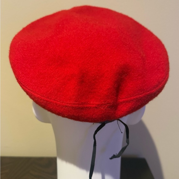 Vintage Medium Official Head Wear Boy Scouts Of America Red Wool Beret Hat - Picture 3 of 6
